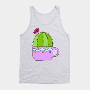 Cute Cactus Design #28: Tiny Teacup Cactus Tank Top